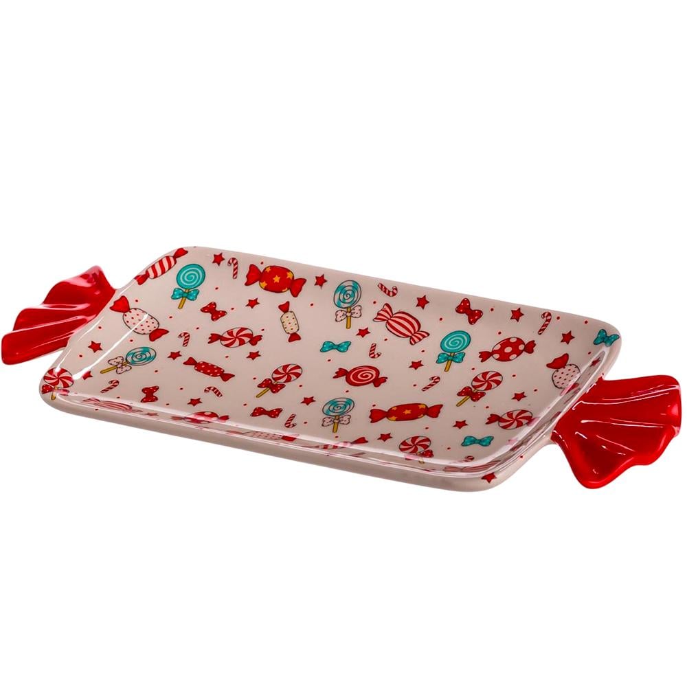 Блюдо сервировочное фарфоровое Christmas candy 35х12,5 см (CR-1-29)