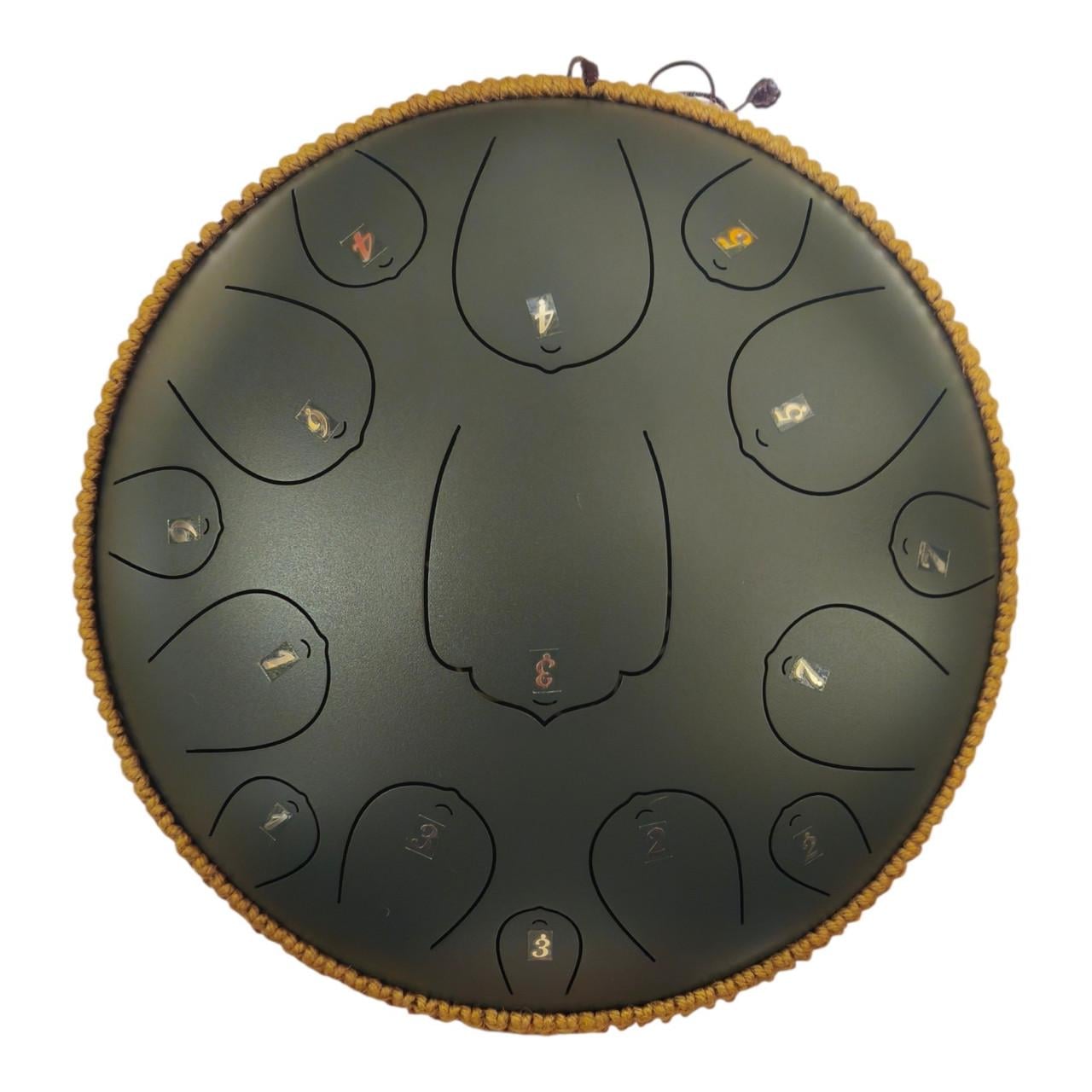Глюкофон THL tongue drum 15 нот 33 см Темно-зеленый (36256137)
