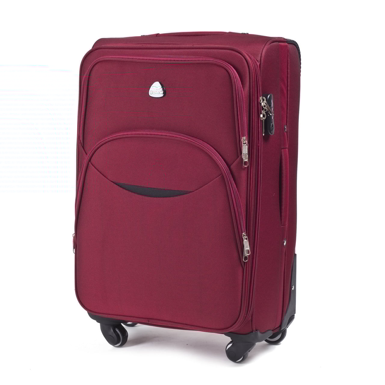 Чемодан тканевый Wings 1708 большой на 4 колесах 76х48х30 см 90 л Темно-красный