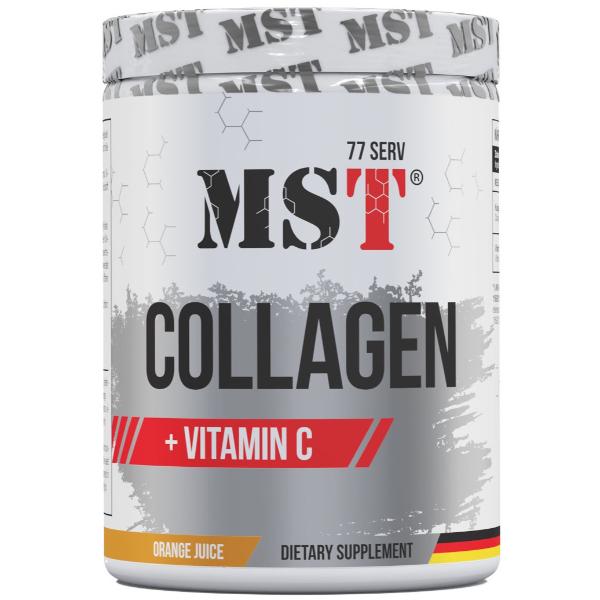 Натуральна добавка для спорту MST Nutrition Collagen + Vitamin C Хондропротектор Orange 500 г/77 порцій (28351644)