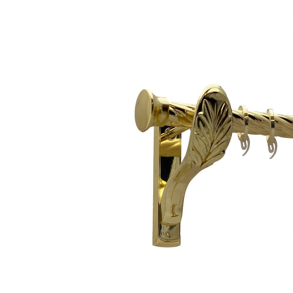 Карниз металлический Orvit Дуо однорядный ретро скрученная труба/кольцо фасонное металлическое Золото 25 мм 200 см (00-00010828)