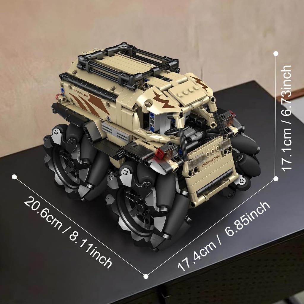 Конструктор-машина на радиоуправлении MOULD KING Mecanum внедорожник 617 дет. (20016) - фото 6 Конструктор-машина на радиоуправлении MOULD KING Mecanum внедорожник 617 дет. (20016) - фото 6