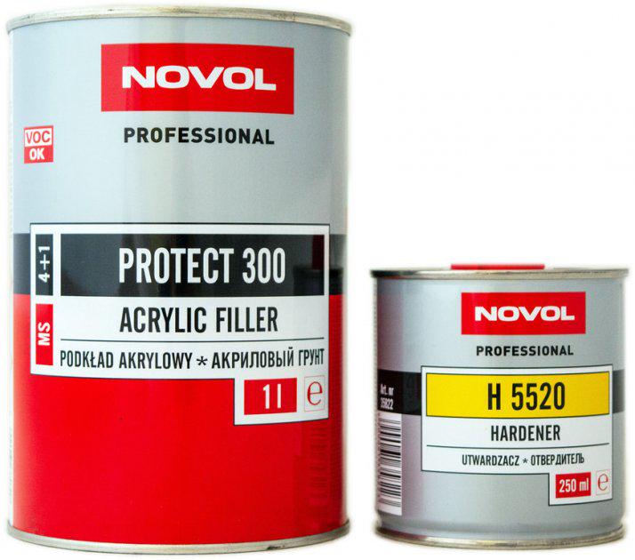 Ґрунт акриловий 4+1 NOVOL PROTECT 300 Червоний - фото 1