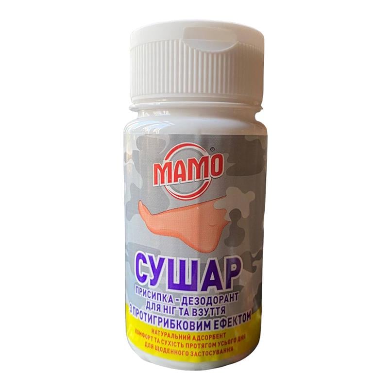 Присыпка-дезодорант МАМО Сушилка с противогрибковым эффектом 100 мл (MM06)