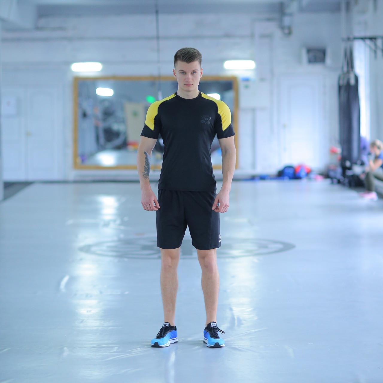 Комплект спортивний чоловічий FitU Force-sh 1.1 XL Yellow (32KFSY11XL)