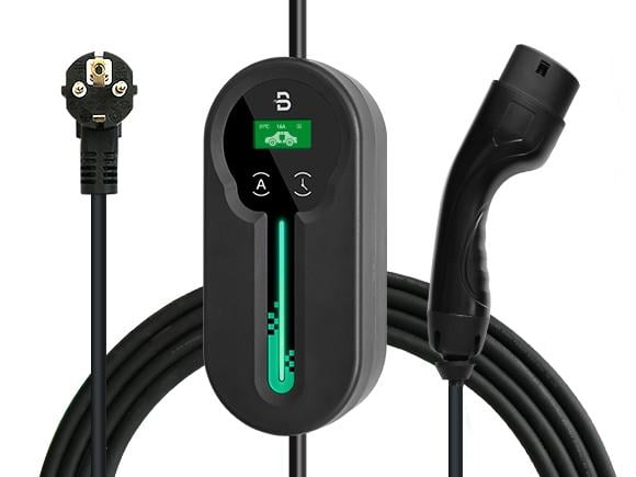 Зарядное устройство для электромобиля 3,7 кВт 16А OLED экран Type1 (J1772)