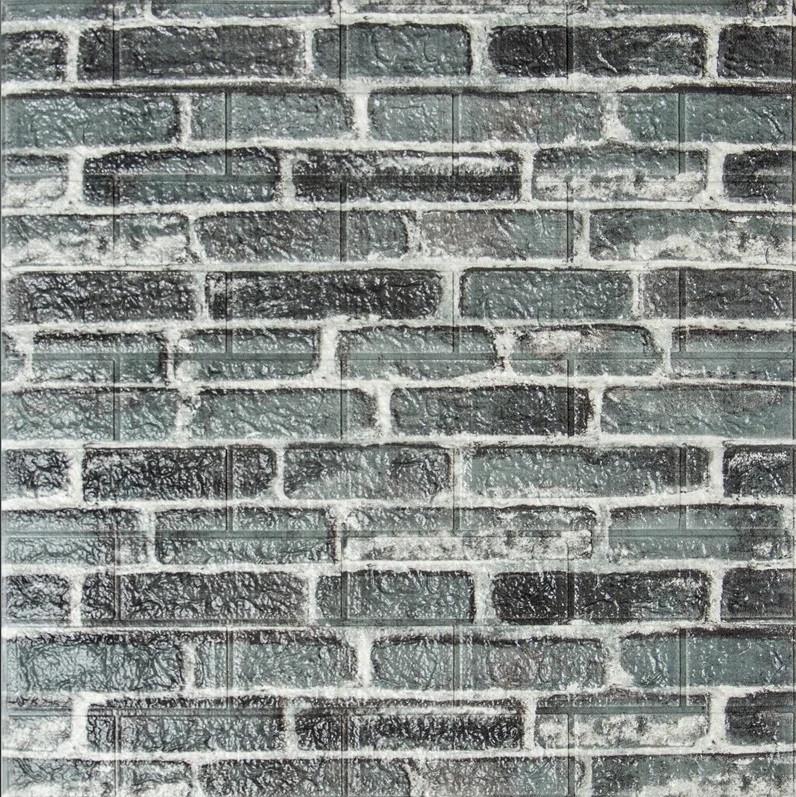 Панель самоклеящиеся 3D Sticker Wall звукоизоляционная 700x770x5 мм Екатеринославский кирпич Серый