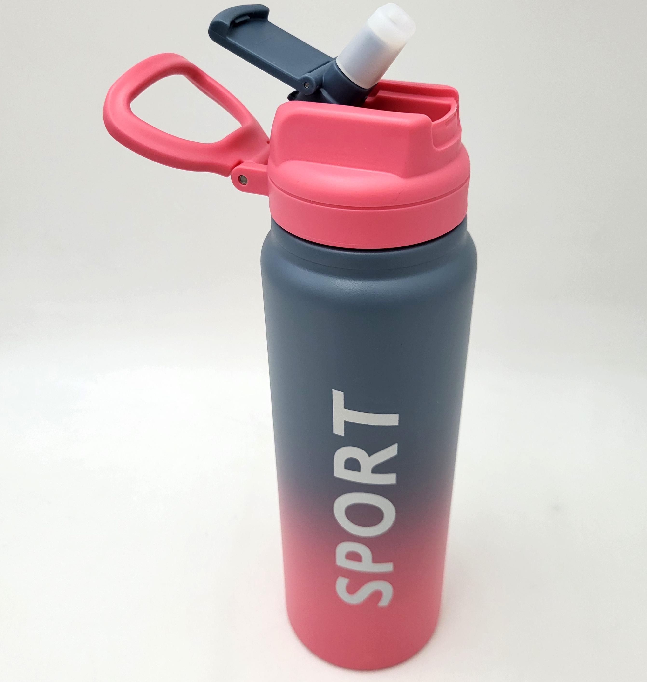 Термос для воды с трубочкой SPORT 500 мл Черно-красный