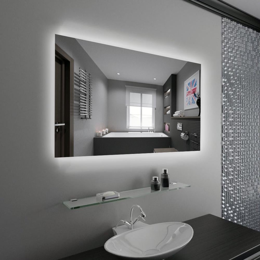 Зеркало с контурной LED подсветкой K-005 1000х800 мм - фото 3 Зеркало с контурной LED подсветкой K-005 1000х800 мм - фото 3