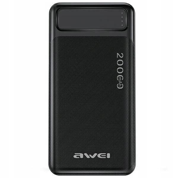 Повербанк Awei P6K Pro 20000 mAh с 2 USB портами/micro-USB и USB Type-C (2547)