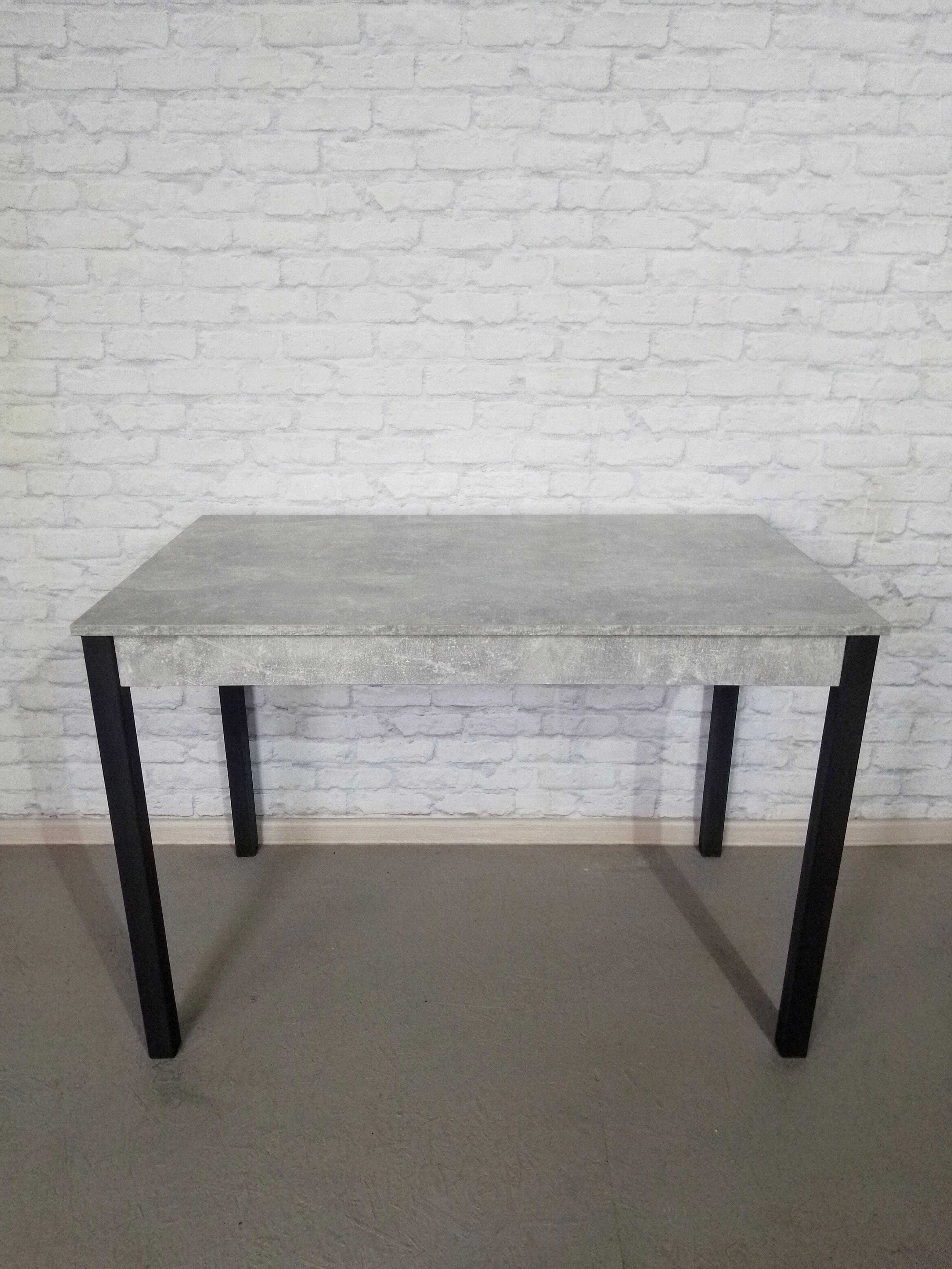 Обеденный стол Валент ножки деревянные 110х65х75 см Бетон/Графитовый (0011) - фото 2 Обеденный стол Валент ножки деревянные 110х65х75 см Бетон/Графитовый (0011) - фото 2