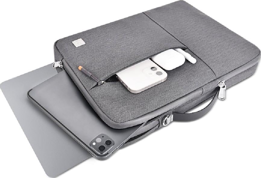 Cумка для ноутбука WIWU Alpha Double Layer Sleeve for MacBook 13.3'' Grey - фото 4