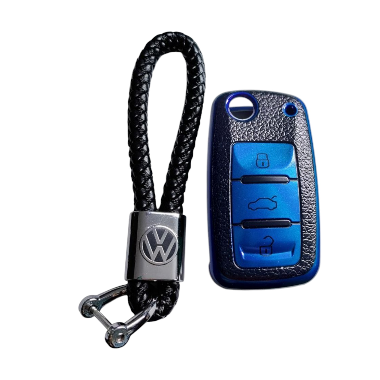 Чехол для ключа Volkswagen кожаный с брелоком (2386724803)