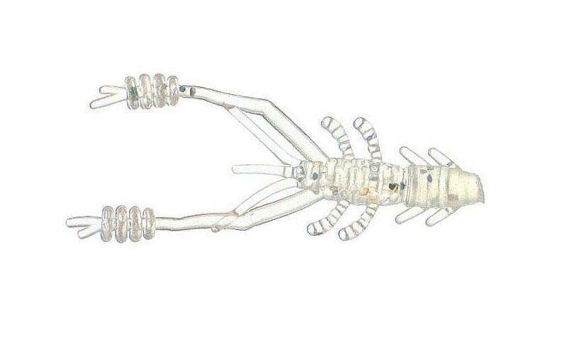 Силиконовая креветка Reins Ring Shrimp №318 для микроджига съедобный 2" 12 шт. Clear/Pearl/Silver (6237)