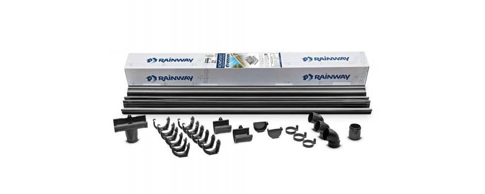 Комплект водостока RAINWAY D 130 мм 8 м RAL 7024 Графитовый (130.007.RW.L8.2)