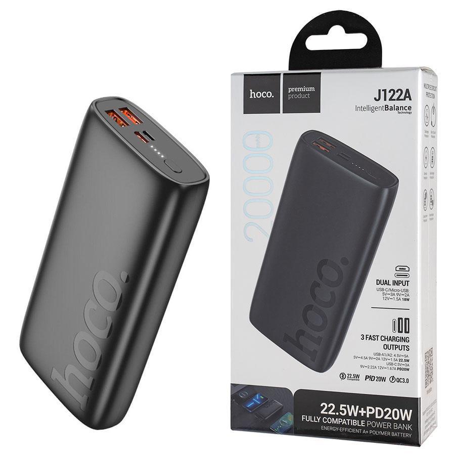 Повербанк Hoco J122A Respect 22,5W+PD20W 20000 mAh Black (6942007612630)
