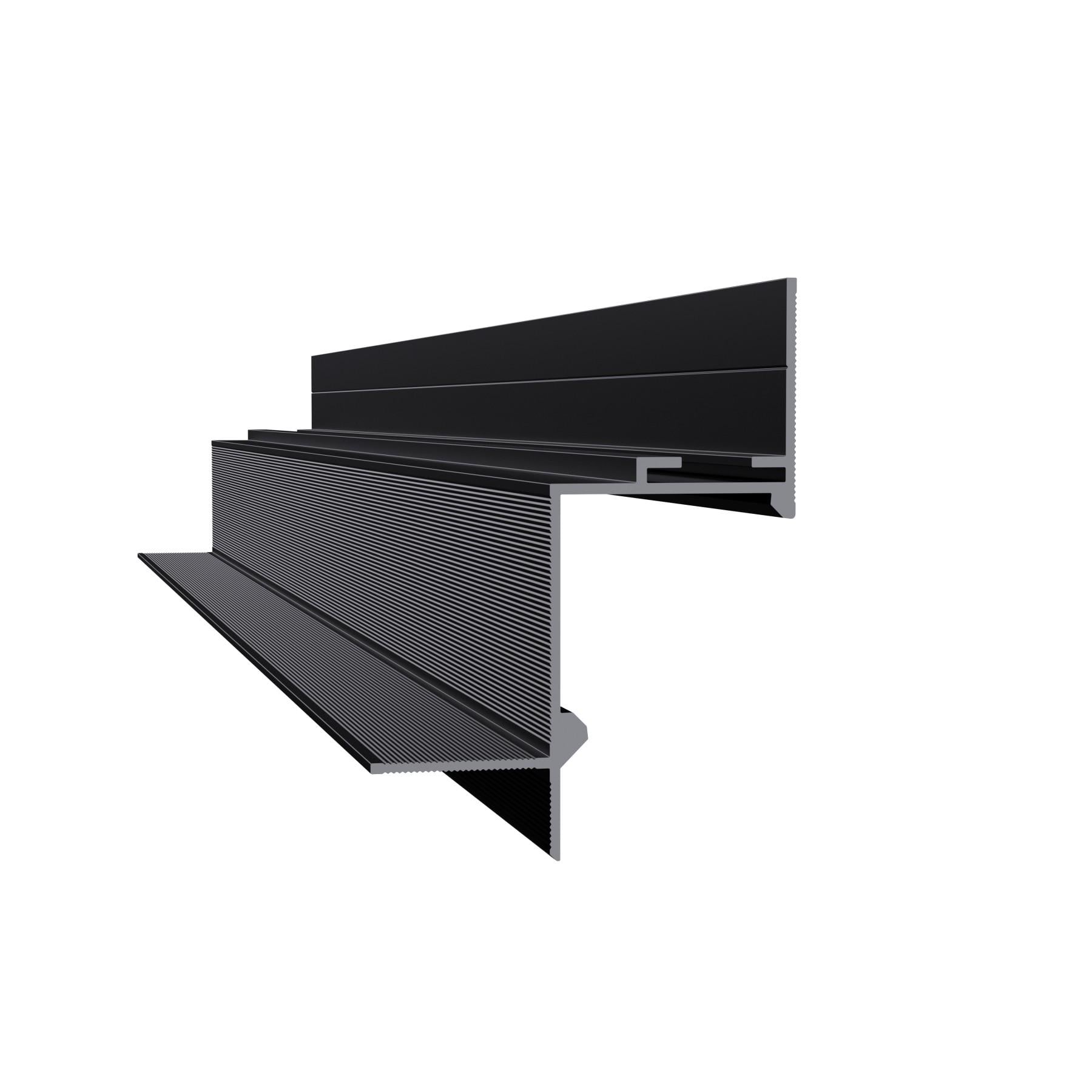 Профиль теневого шва ProfiLuxe SVT-35B под LED с линзой 35x2000 мм Черный (24683869)