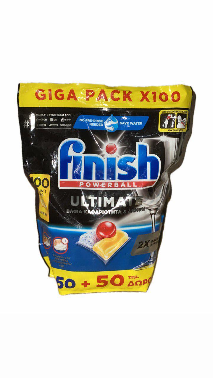 Капсулы для посудомоечной машины Finish Ultimate 3в1 100 шт. (50+50)
