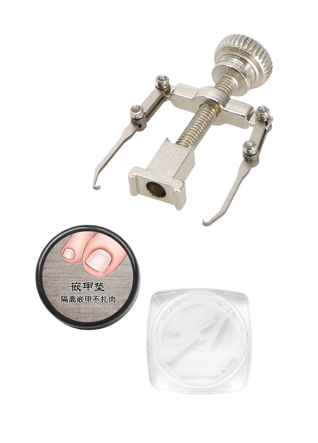 Металлический фиксатор 1шт. и корректора 10 шт. для домашней коррекции вросшего ногтя (R9478 9480)