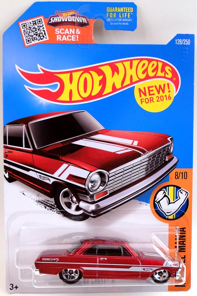 Игрушечная машинка Hot Wheels '63 Chevy II 2016 Muscle Mania №128 (DHX39)