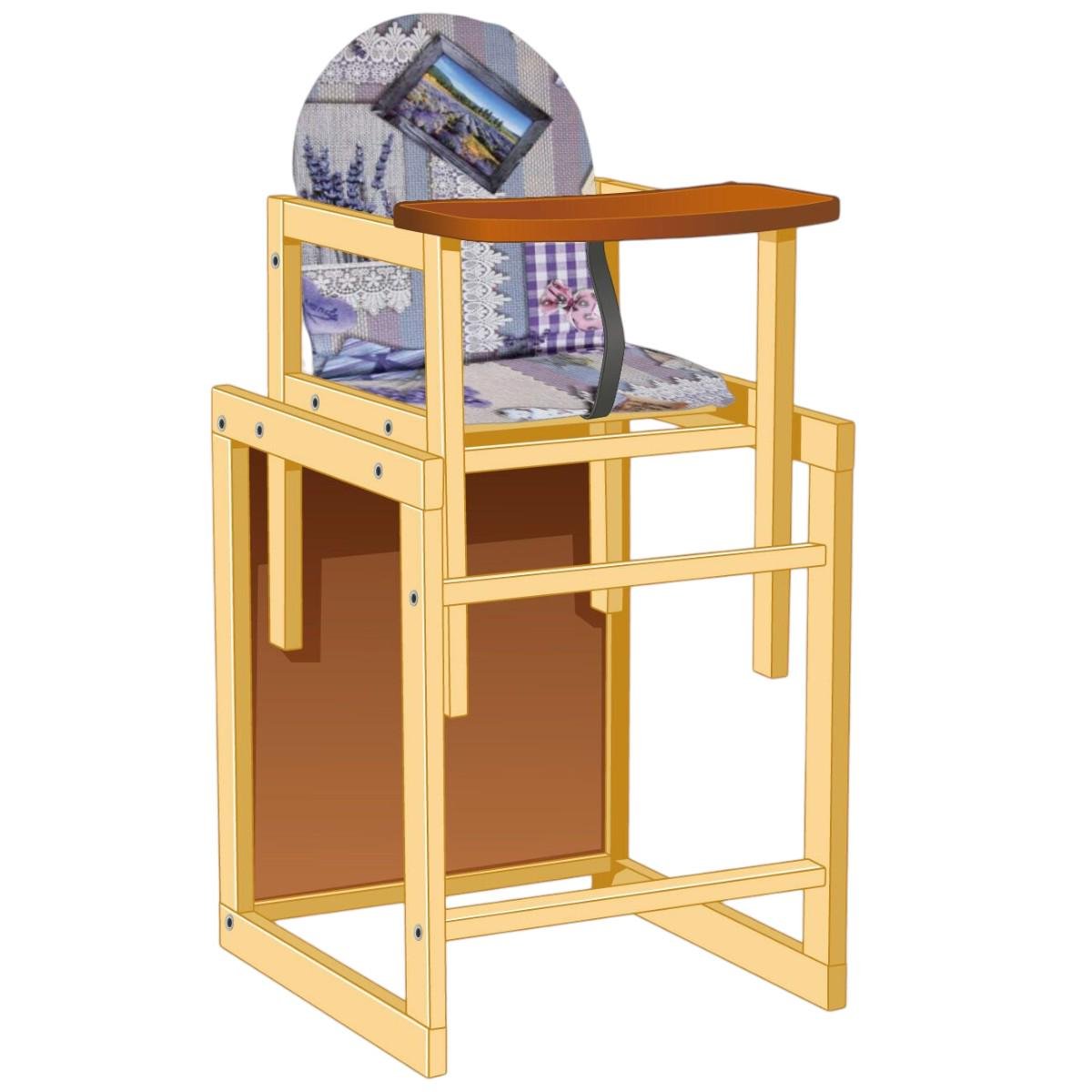 Стільчик для годування Мася Абстракція серця Фіолетовий (№1121) - фото 1 Стільчик для годування Мася Абстракція серця Фіолетовий (№1121) - фото 1