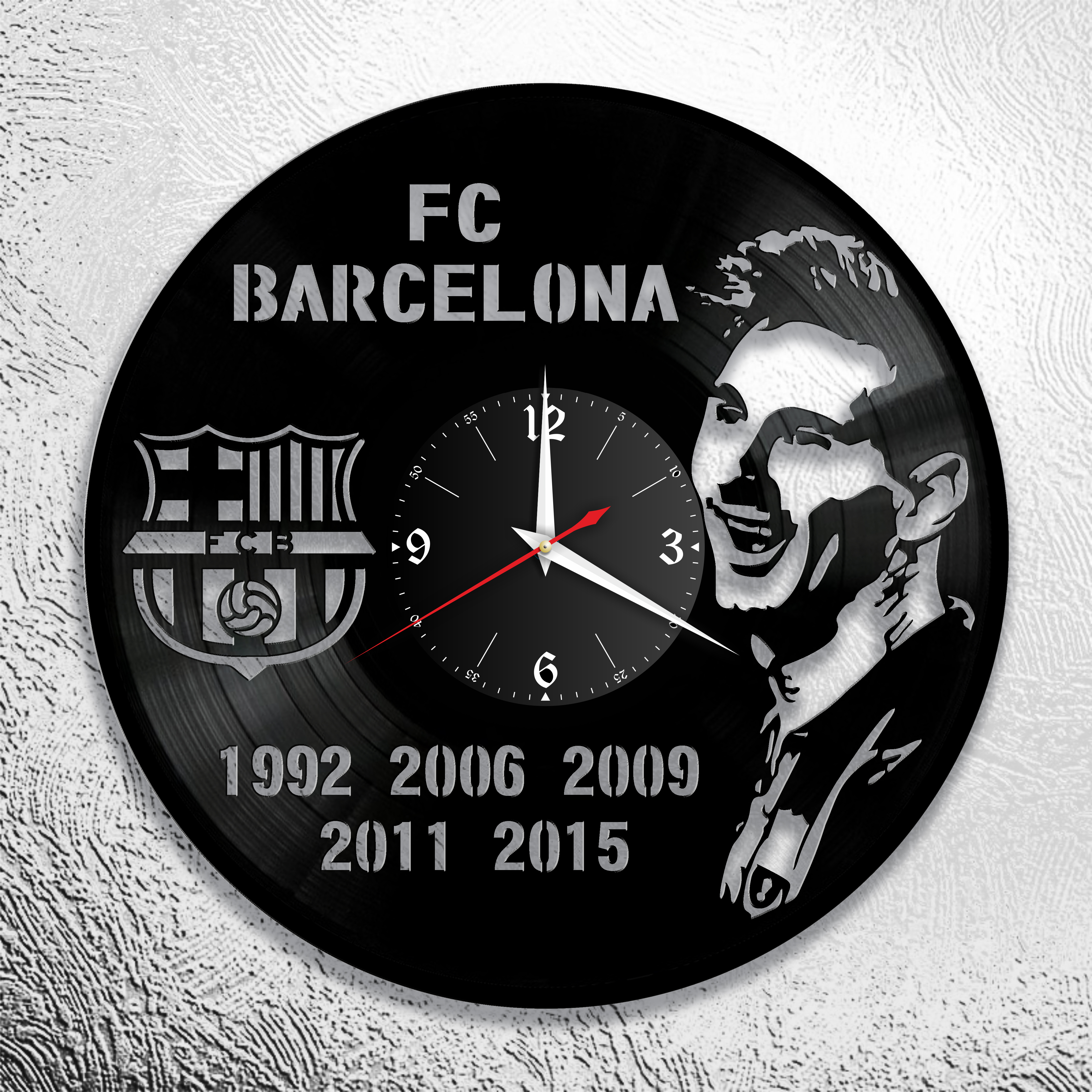 Часы настенные Лионель Месси 0980 из виниловой пластинки