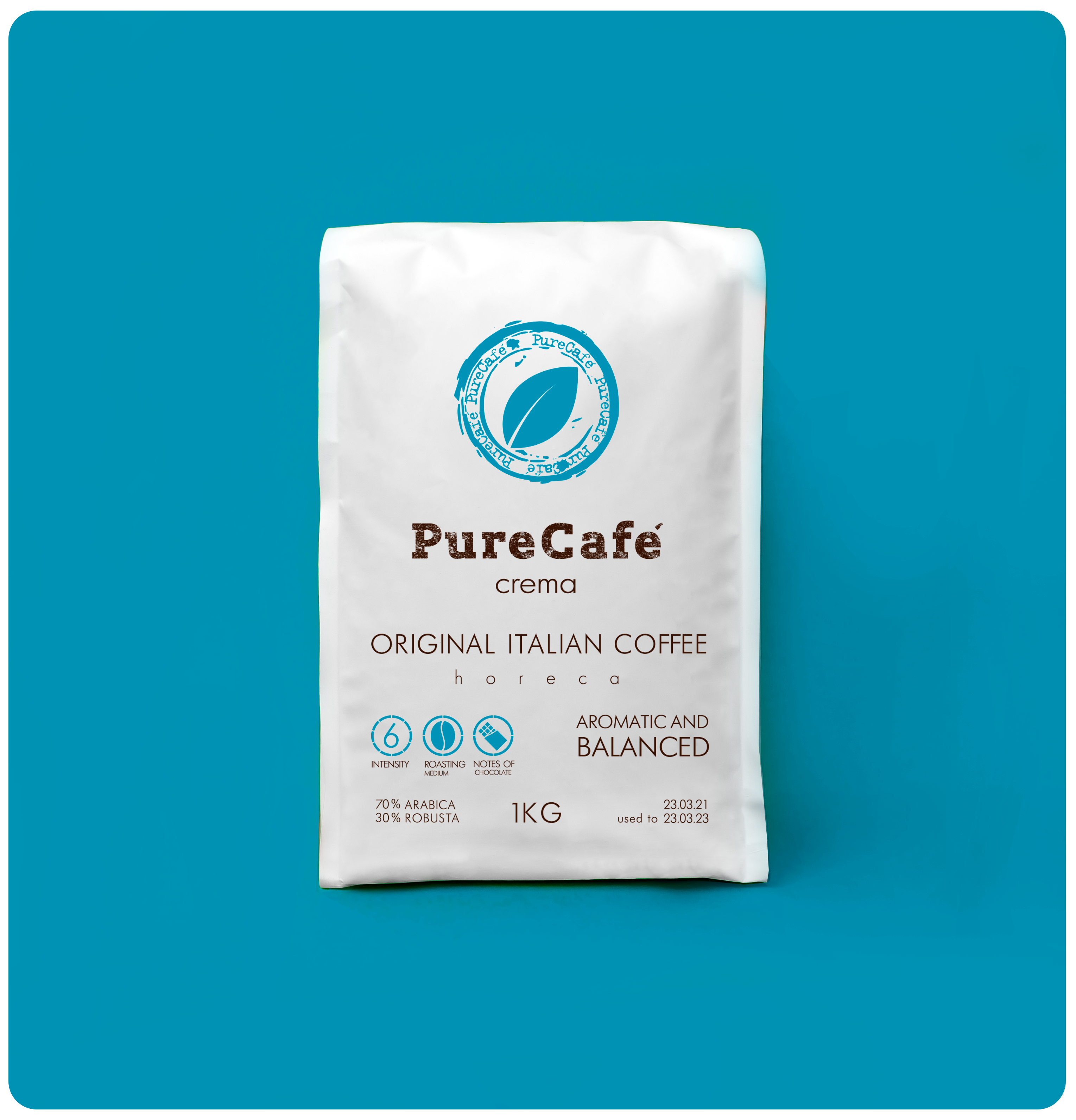 Кофе в зернах PureCafe Crema 1 кг - фото 3