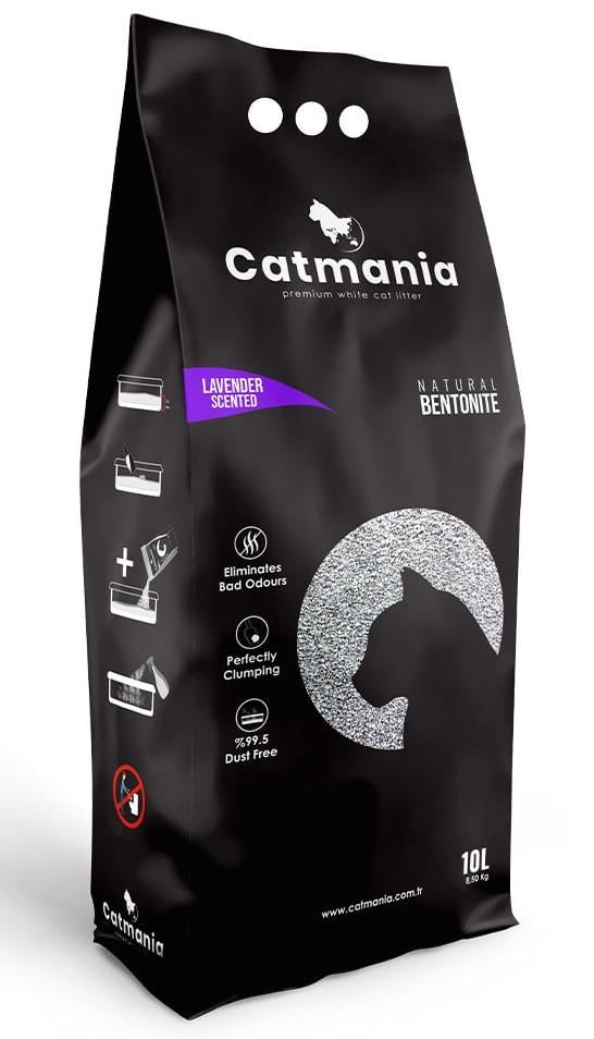 Бентонітовий наповнювач Catmania з ароматом лаванди 10 л