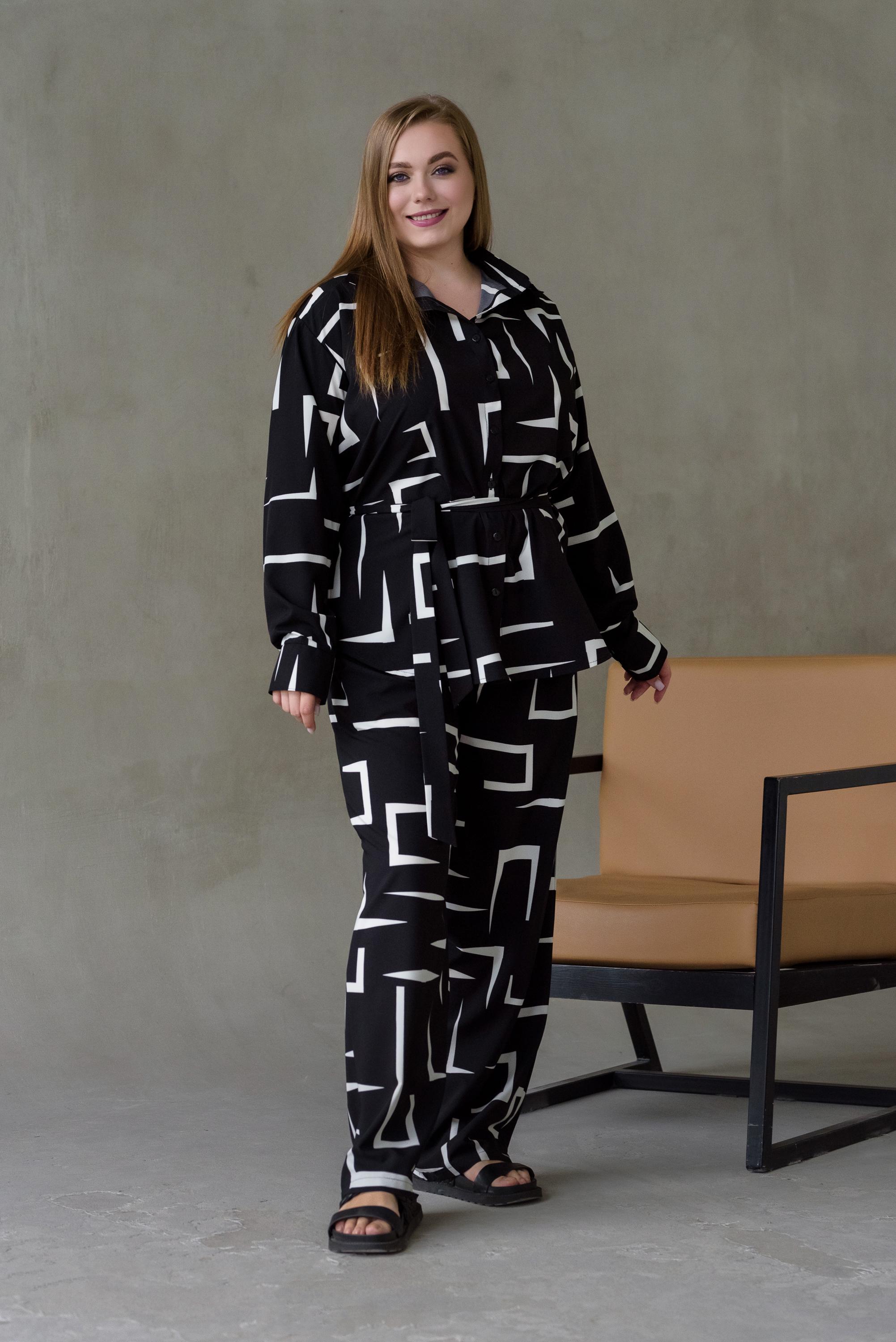 Костюм штапельный женский Риона р. 74 Черный - фото 6 Костюм штапельный женский Риона р. 74 Черный - фото 6