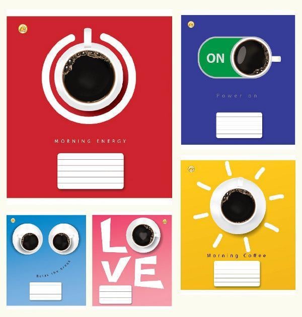 Зошити учнівські Тетрада Кава 48 аркушів клітинка 10 шт. в упаковці