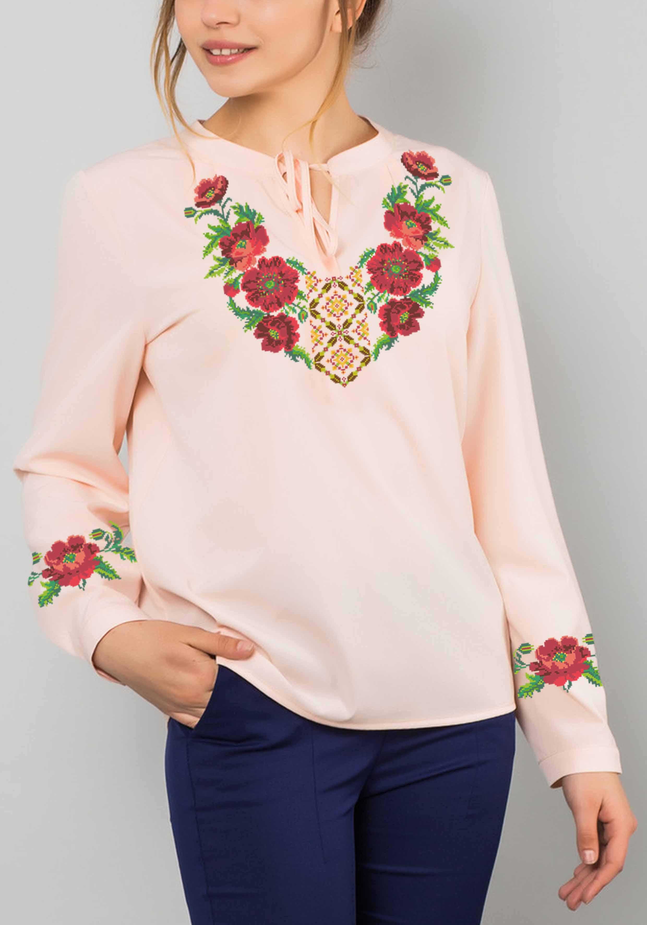 Заготовка для вишивки нитками/бісером габардин (СЖГ-136)