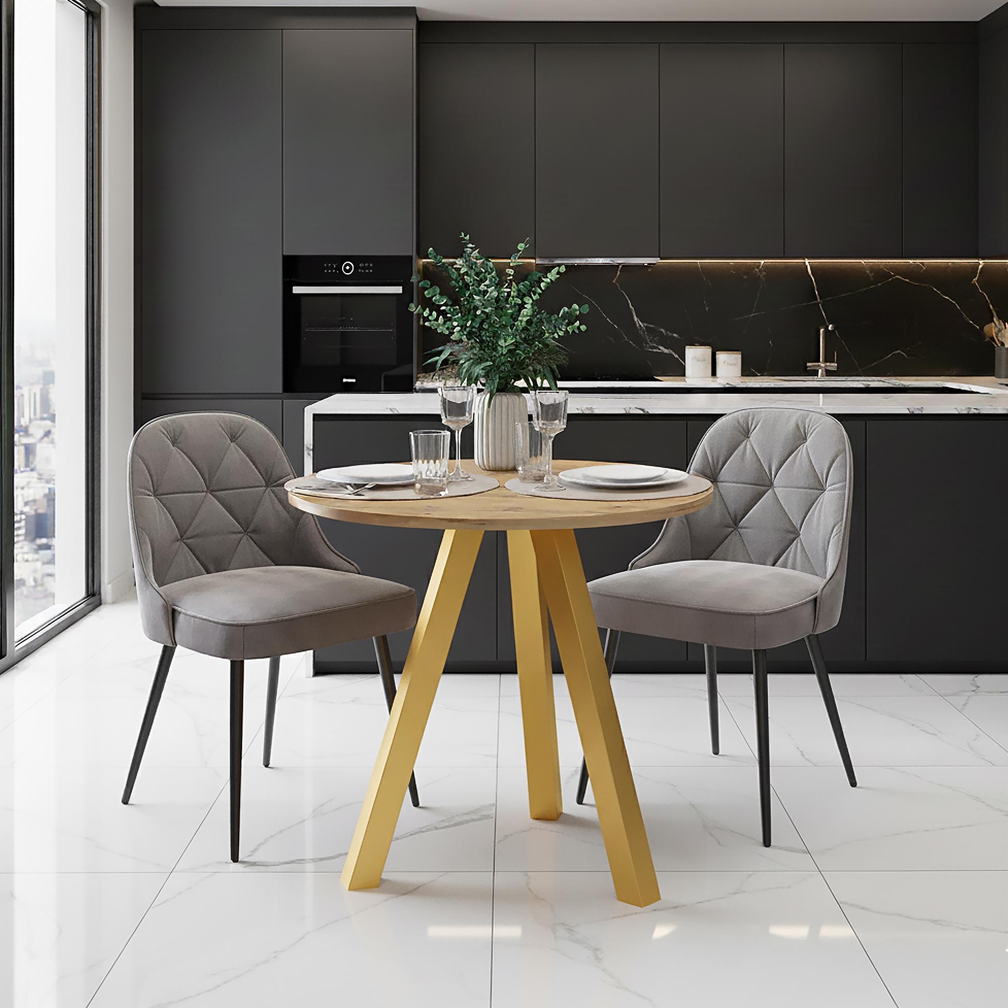 Комплект ножек для стола из металла Minimal 730 мм 3 шт. Золотой (1017) - фото 2