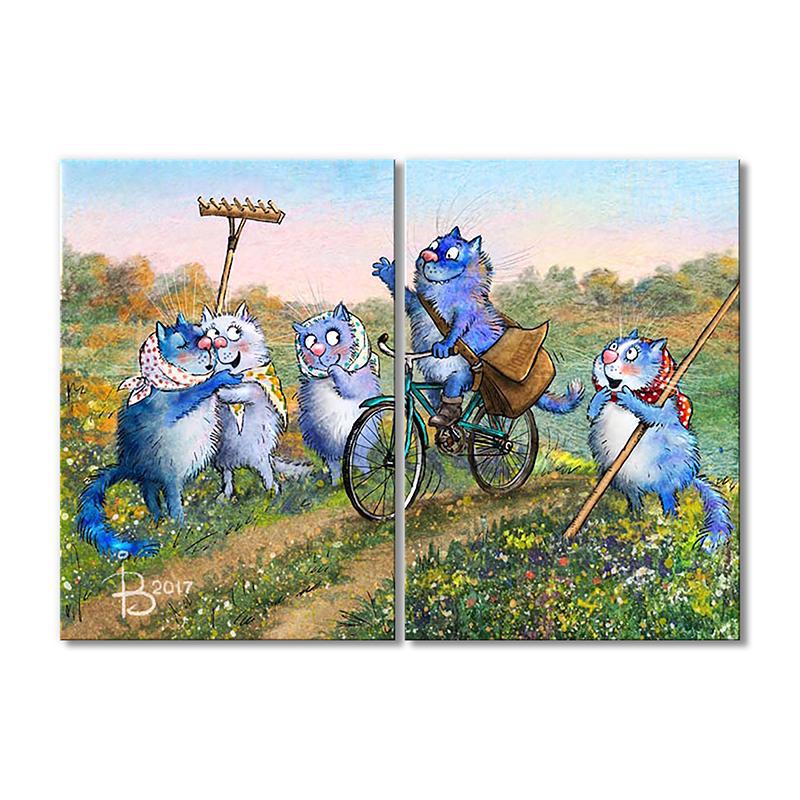 Модульная картина Воздыхание по почтальону 2 модуля общий размер 120x180 см (_rinaz_20172224023)