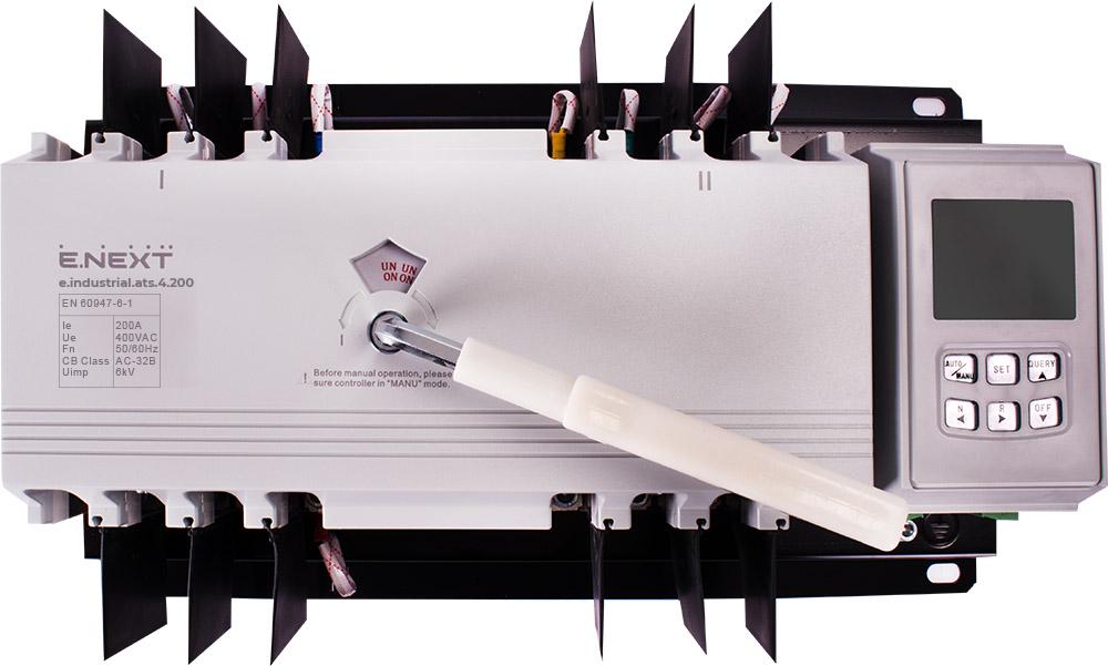 Автомат ввода резерва E.NEXT e.industrial.ats.4.200 4P 200А (i088005) - фото 3 Автомат ввода резерва E.NEXT e.industrial.ats.4.200 4P 200А (i088005) - фото 3