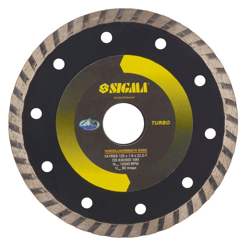 Круг алмазный Sigma HQ Турбо Ø 300x3,2x22,2 мм 5600 об/мин (195300z)