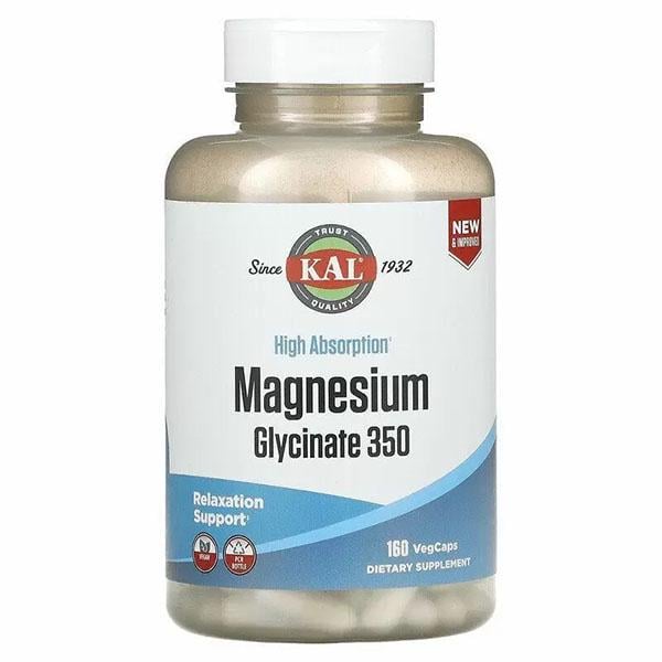 Микроэлемент магний KAL Magnesium Glycinate 350 мг 160 вег. капс. (000023508) Микроэлемент магний KAL Magnesium Glycinate 350 мг 160 вег. капс. (000023508)