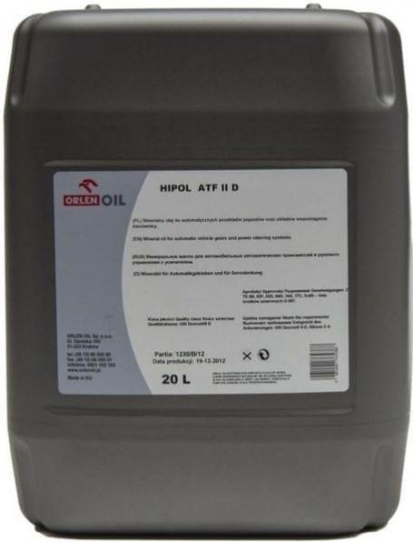Трансмісійно-гідравлічна олива Orlen Oil HIPOL ATF II D Mineral 20 л (100000862м)
