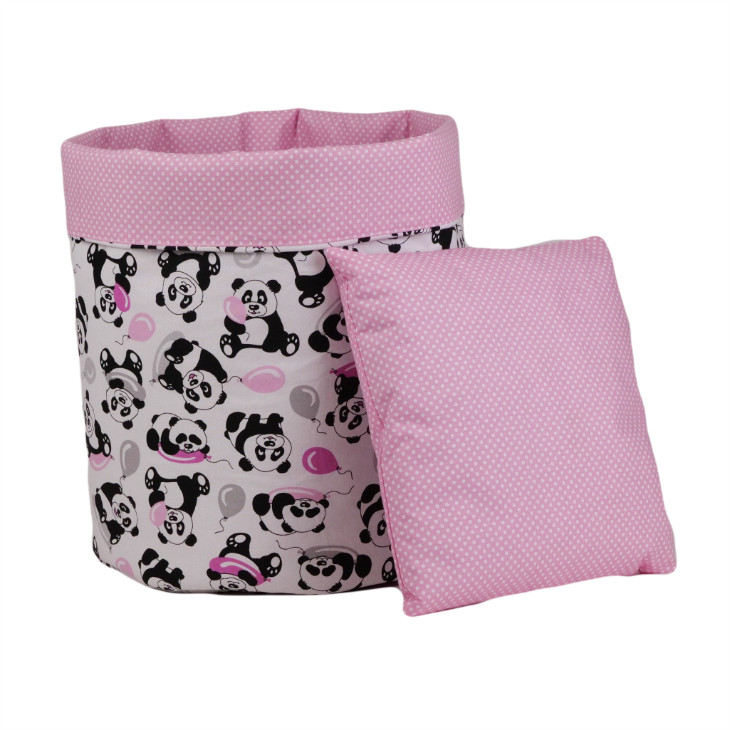 Корзин для игрушек с отворотом панды 35х45 см хлопок (SH-3519-RFRBACO-UA-06) - фото 3