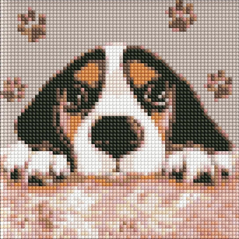 Алмазная мозаика Идейка Милый песик 20х20 см (AMC7193)