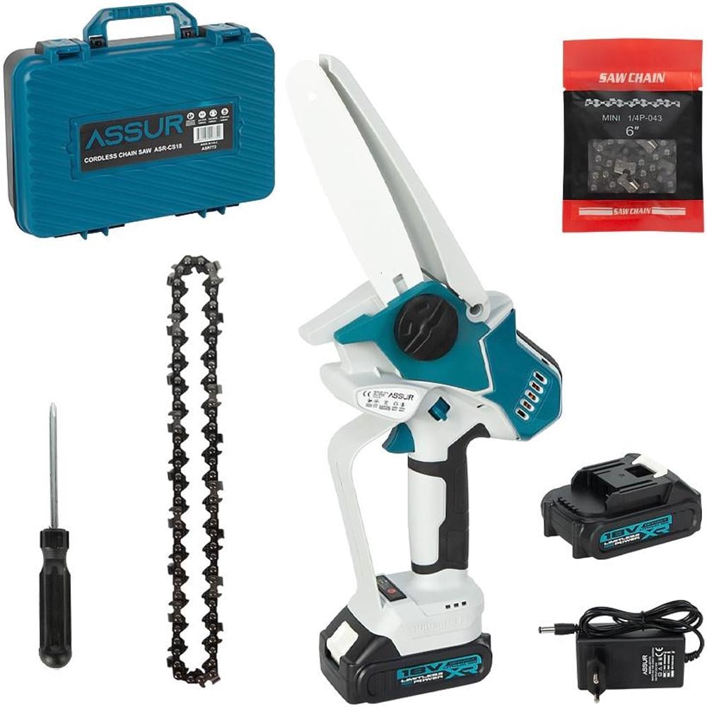 Электропила аккумуляторная ASR772 21V шина 6" бесщеточная/кейс (37-124434)