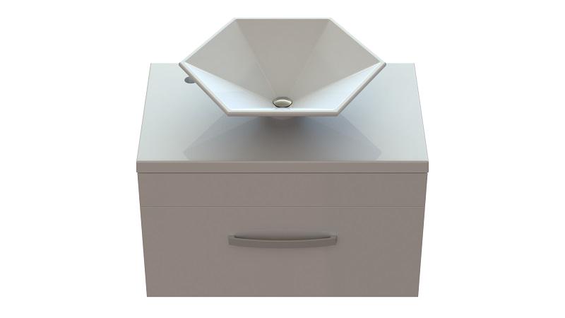 Тумба подвесная Snail Мадлен с умывальником Астерия 700KM112 Белый (22068)