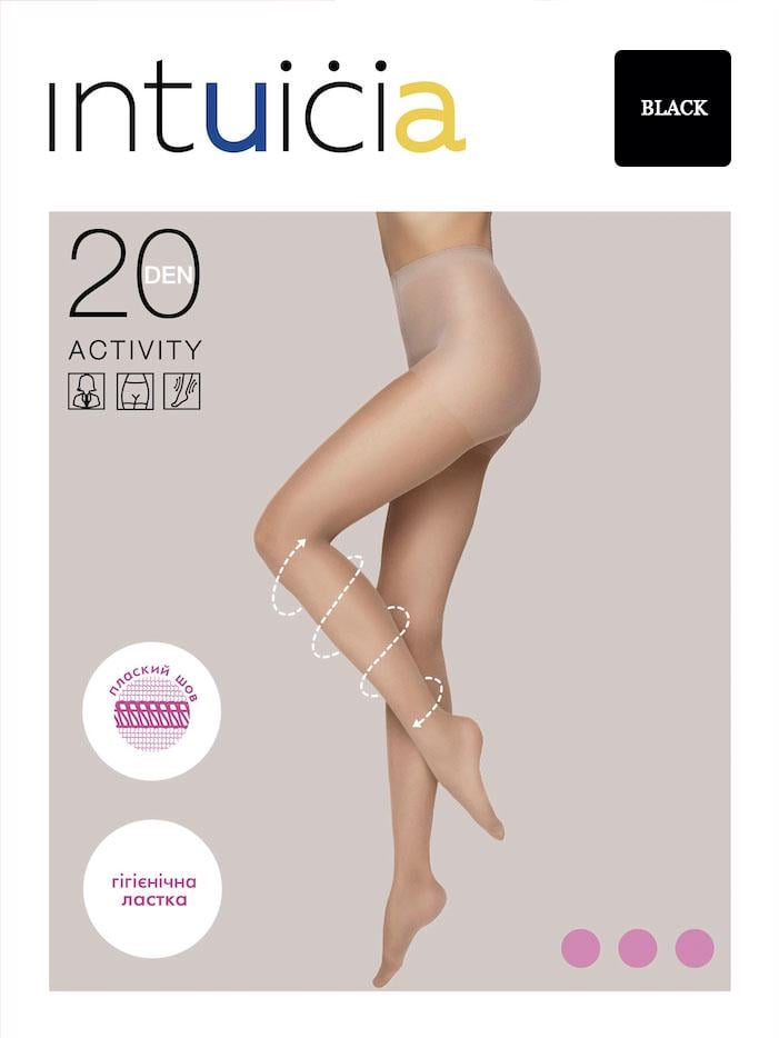 Колготы женские капроновые Intuicia ACTIVITY 20 den 4р. Black