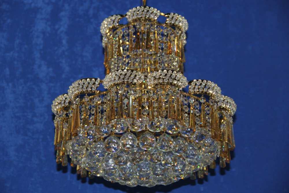 Хрустальная люстра L6632/450/10 FGD Золото/Желтый/Белый (AN000664)