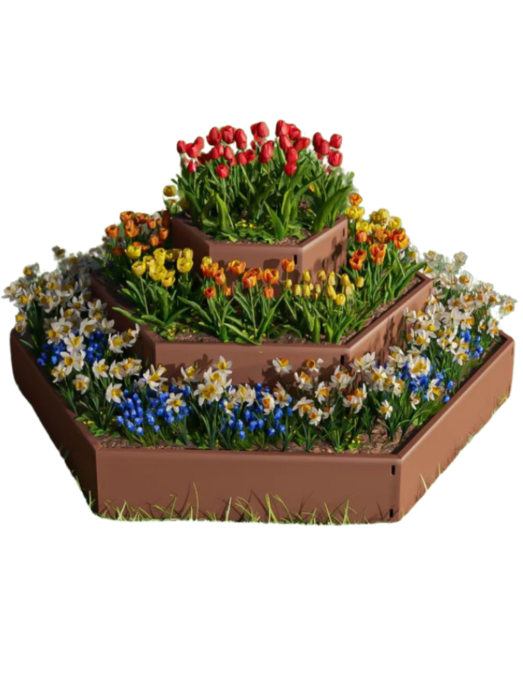 Клумба садовая SIMBUD О 1х1 м RAL8017 (3967886)