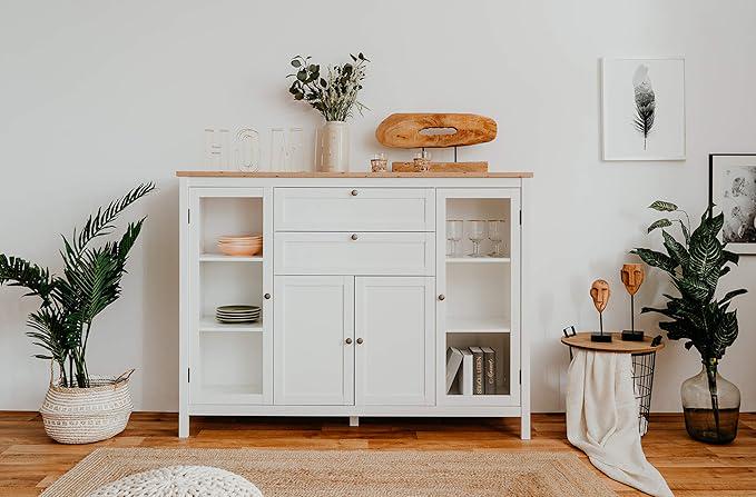 Комод-витрина BERGEN 52 со стеклянной дверцей артизан Белый/дуб (ART2139) Комод-витрина BERGEN 52 со стеклянной дверцей артизан Белый/дуб (ART2139)