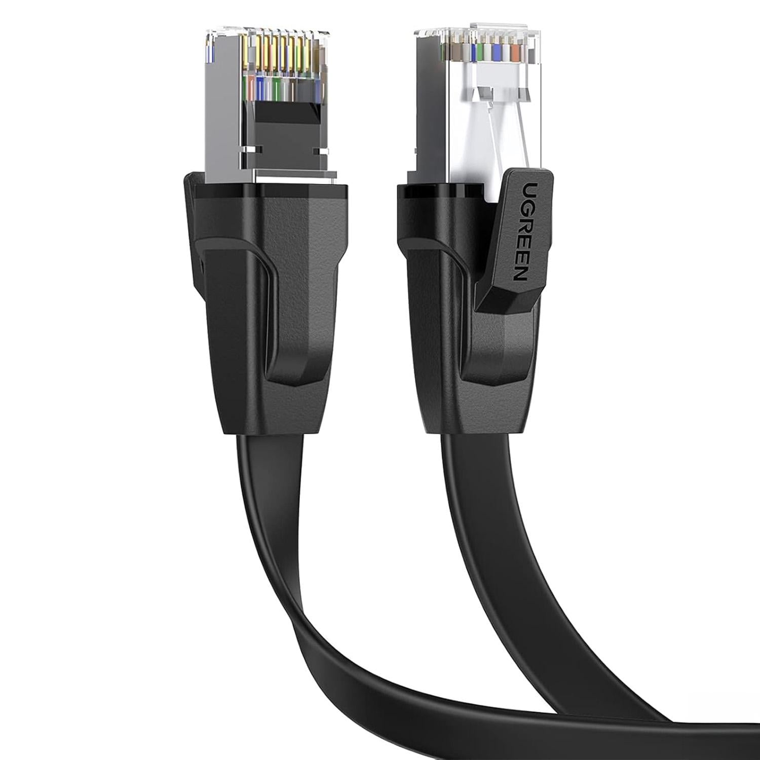 Кабель сетевой плоский UGREEN NW134 RJ45 Cat 8 3 м Черный (10982)