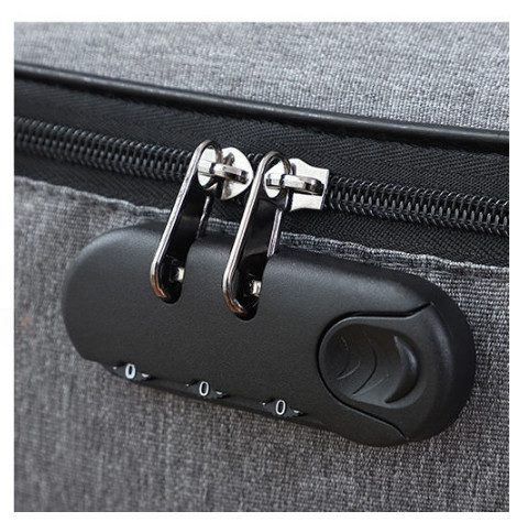 Сумка-органайзер для документов А4 с замком 35х27х11 см Серый (ОДД-12-41) - фото 5