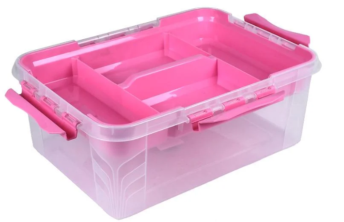 Контейнер универсальный со съемной полкой школьный А4 10 л 27,3х37,2х13,8 см (PB-638) - фото 1 Контейнер универсальный со съемной полкой школьный А4 10 л 27,3х37,2х13,8 см (PB-638) - фото 1