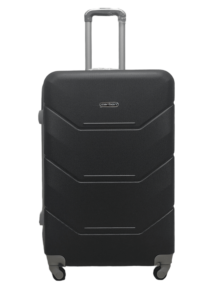 Чемодан большой пластиковый Carbon 147C L 115 л Черный Чемодан большой пластиковый Carbon 147C L 115 л Черный