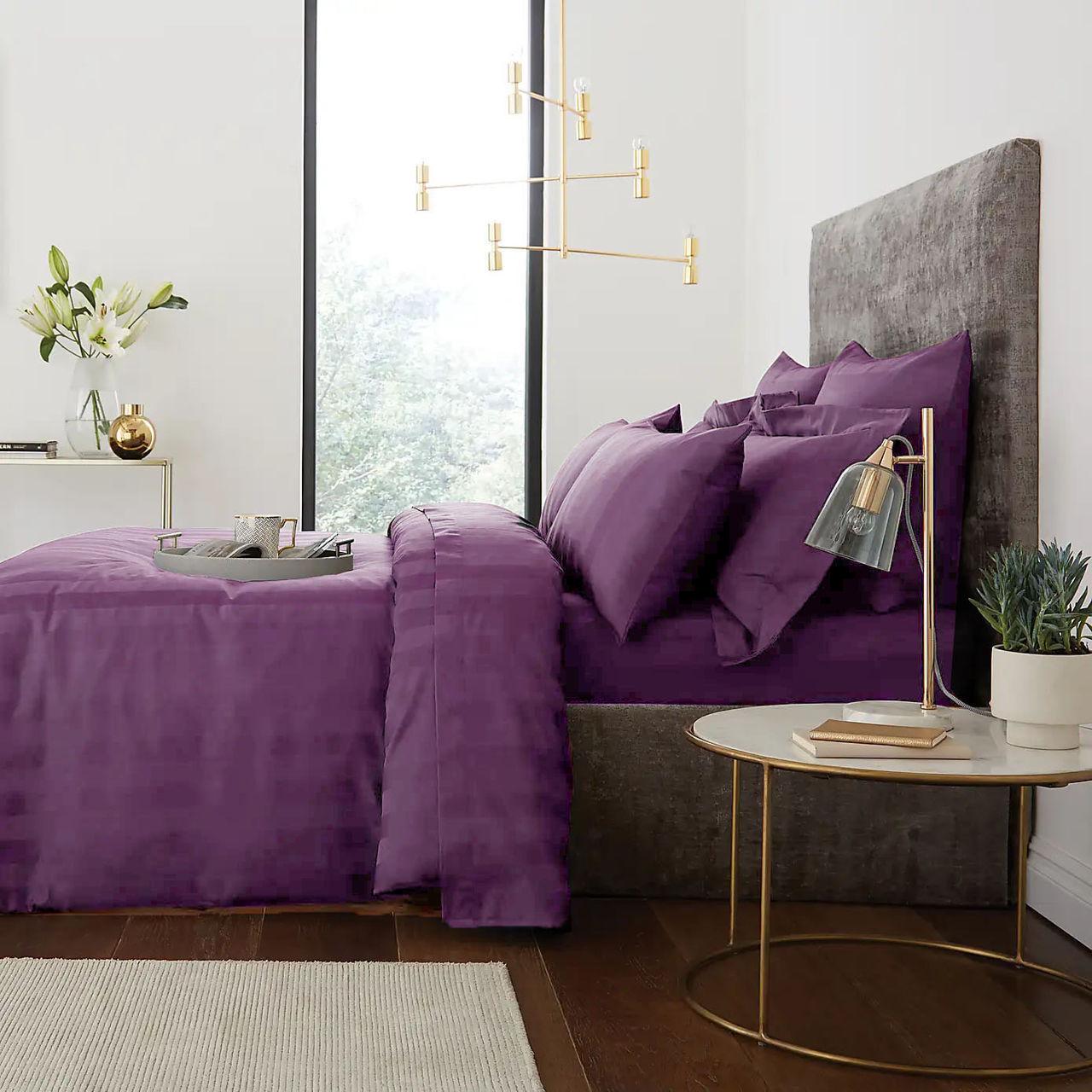 Простынь на резинке СТ0008 200х220 см Фиолетовый - фото 2 Простынь на резинке СТ0008 200х220 см Фиолетовый - фото 2